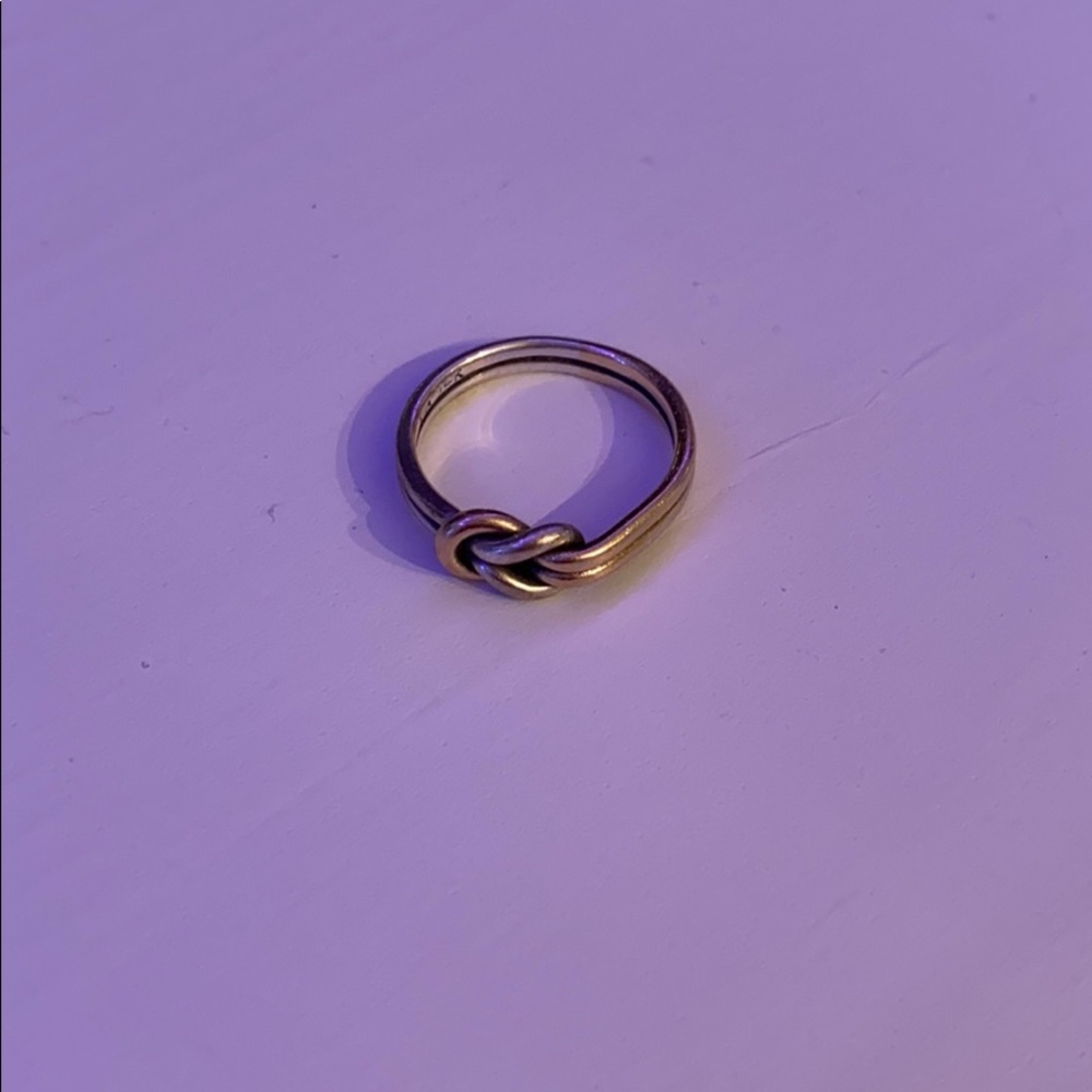 james avery knot silver and gold ring